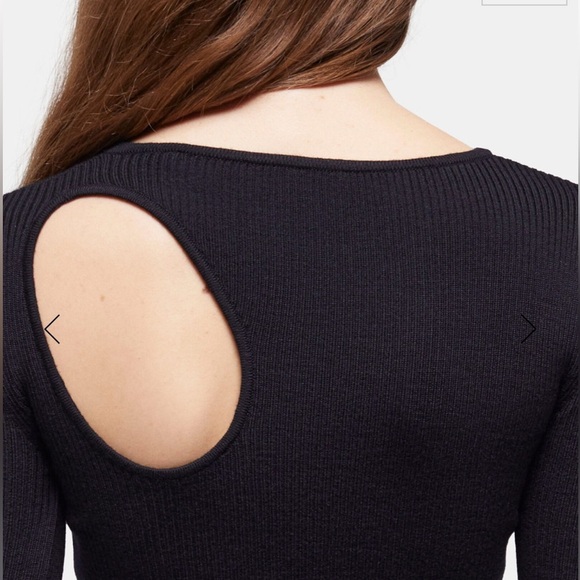 NWT-The Kooples Women's Cutout Knit Wool Mini Dress in Medium - Picture 6 of 14